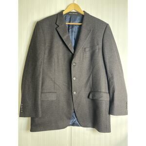 Montreal S.Cohen Houndstooth Wool Cashmere Laine Jay Blaizer Jacket Men's 46L